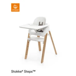 Chaise Steps™ Blanc / Naturel De Stokke® -Mini Moomes Soldes 01005642 5
