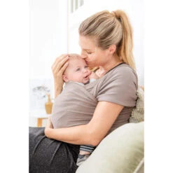 Écharpe De Portage Tricot-Slen Organic Extensible Bio Black 540 Cm De Babylonia -Mini Moomes Soldes 01067842 4