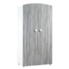 Hugo Armoire 2 Portes Gris / Blanc De Sauthon Baby's Sweet Home