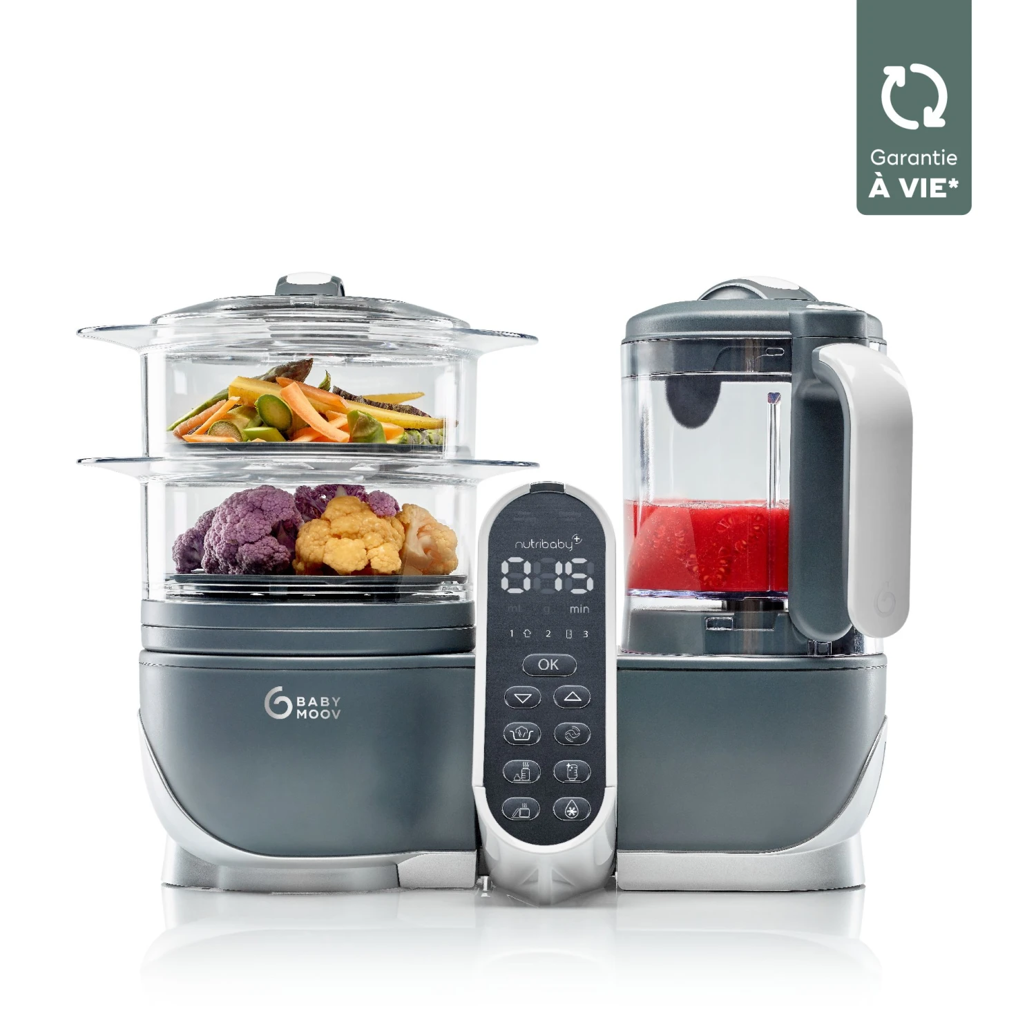 Nutribaby(+) Robot Multifonctions Bébé 6 En 1 Industrial Grey De Babymoov 1 Nutribaby(+) Robot Multifonctions Bébé 6 En 1 Industrial Grey De Babymoov