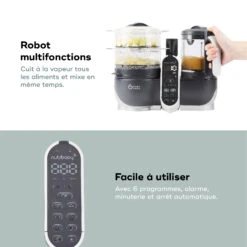 Nutribaby(+) Robot Multifonctions Bébé 6 En 1 Industrial Grey De Babymoov 13 Nutribaby(+) Robot Multifonctions Bébé 6 En 1 Industrial Grey De Babymoov -Mini Moomes Soldes 01073307 4