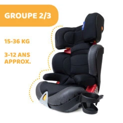 Siège Auto Oasys Evo 2-3 Fix Plus Jet Black De Chicco -Mini Moomes Soldes 01090361 3
