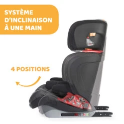 Siège Auto Oasys Evo 2-3 Fix Plus Jet Black De Chicco -Mini Moomes Soldes 01090361 6