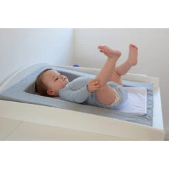 Matelas à Langer Douillet 2en1 Gris Chiné De Candide -Mini Moomes Soldes 01094336 8