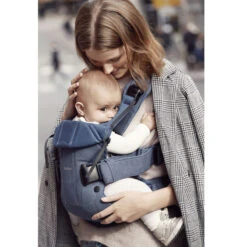 Porte-bébé One Bleu Denim / Nuit Cotton Mix De BabyBjörn -Mini Moomes Soldes 01098333 3