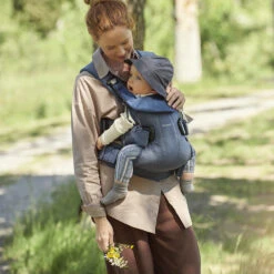 Porte-bébé One Bleu Denim / Nuit Cotton Mix De BabyBjörn -Mini Moomes Soldes 01098333 4