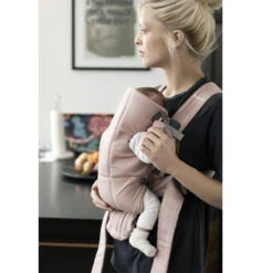 Porte-bébé Mini Vieux Rose Coton De BabyBjörn -Mini Moomes Soldes 01102884 4