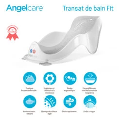 Transat De Bain Fit Gris De Angelcare -Mini Moomes Soldes 01105196 9