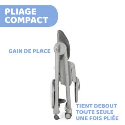 Chaise Haute Polly Magic Relax 4 Roues Graphite De Chicco -Mini Moomes Soldes 01107881 5