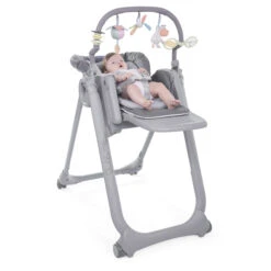 Chaise Haute Polly Magic Relax 4 Roues Graphite De Chicco -Mini Moomes Soldes 01107881 8