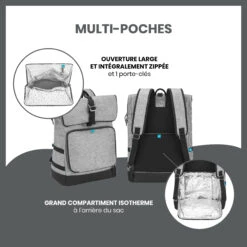 Sac à Dos à Langer Le Sancy Smokey De Babymoov -Mini Moomes Soldes 01109376 4