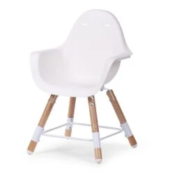 Chaise Haute Evolu 2 + Arceau Naturel/Blanc De Childhome -Mini Moomes Soldes 01115616 5