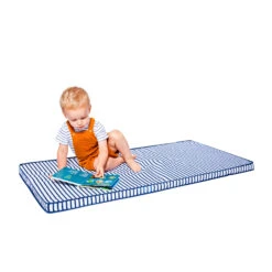 Tapis/Matelas De Sol Blue Stripes De Babytolove -Mini Moomes Soldes 01115886 5