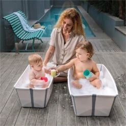 Baignoire Flexi Bath™ XL Transparent Bleu De Stokke® -Mini Moomes Soldes 01125189 5