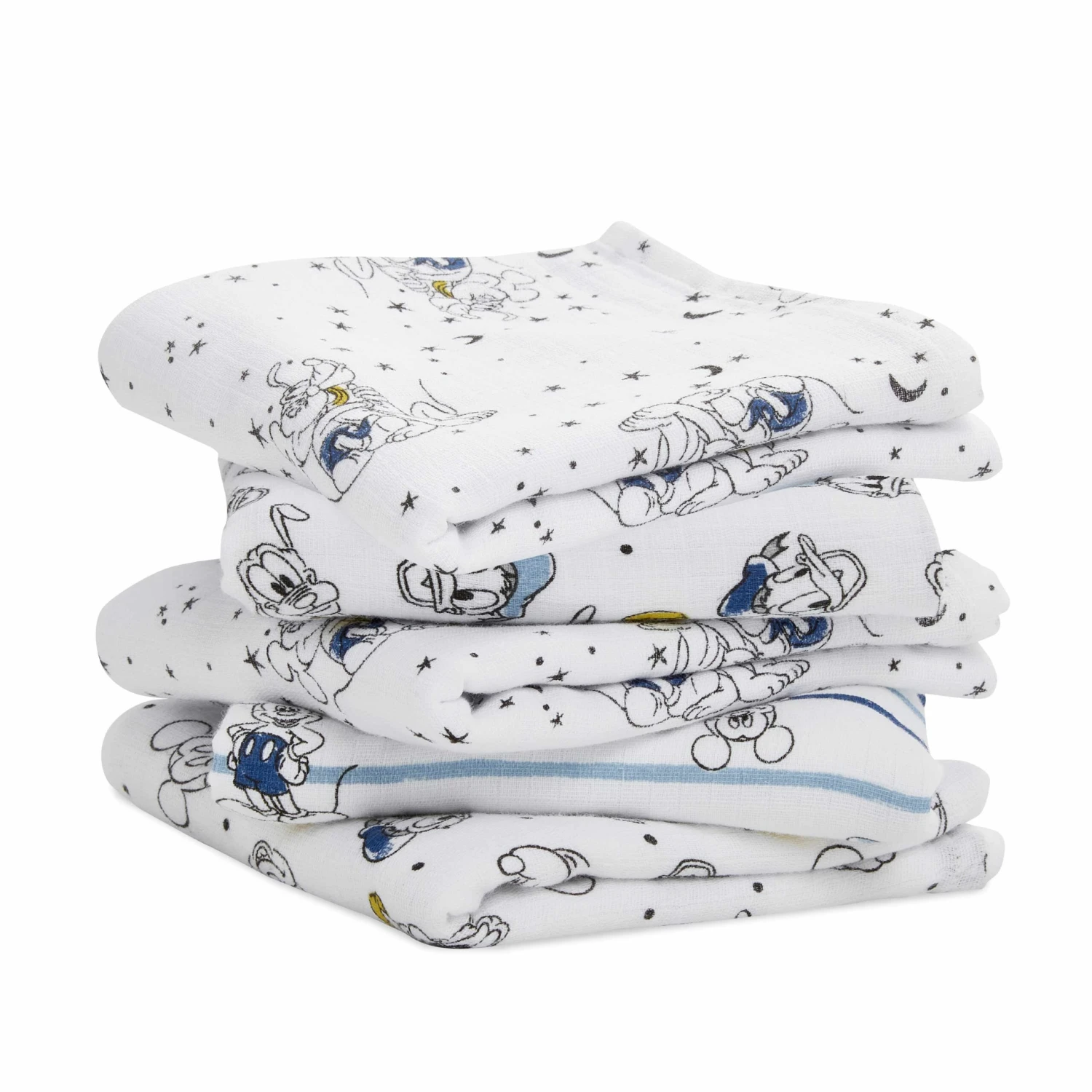 Lot De 5 Langes Musy 60x60 Mickey De Aden + Anais Essentials 1 Lot De 5 Langes Musy 60x60 Mickey De Aden + Anais Essentials