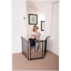Barrière De Sécurité 3 Panneaux Newport AD Noir De Dreambaby -Mini Moomes Soldes 01140817 5