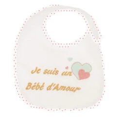 Lot De 7 Bavoirs Naissance Baby Love Fille De Trois Kilos Sept -Mini Moomes Soldes 01141143 8