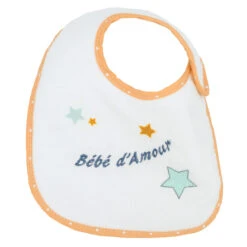 Lot De 7 Bavoirs Naissance Baby Love Garçon De Trois Kilos Sept -Mini Moomes Soldes 01141144 6