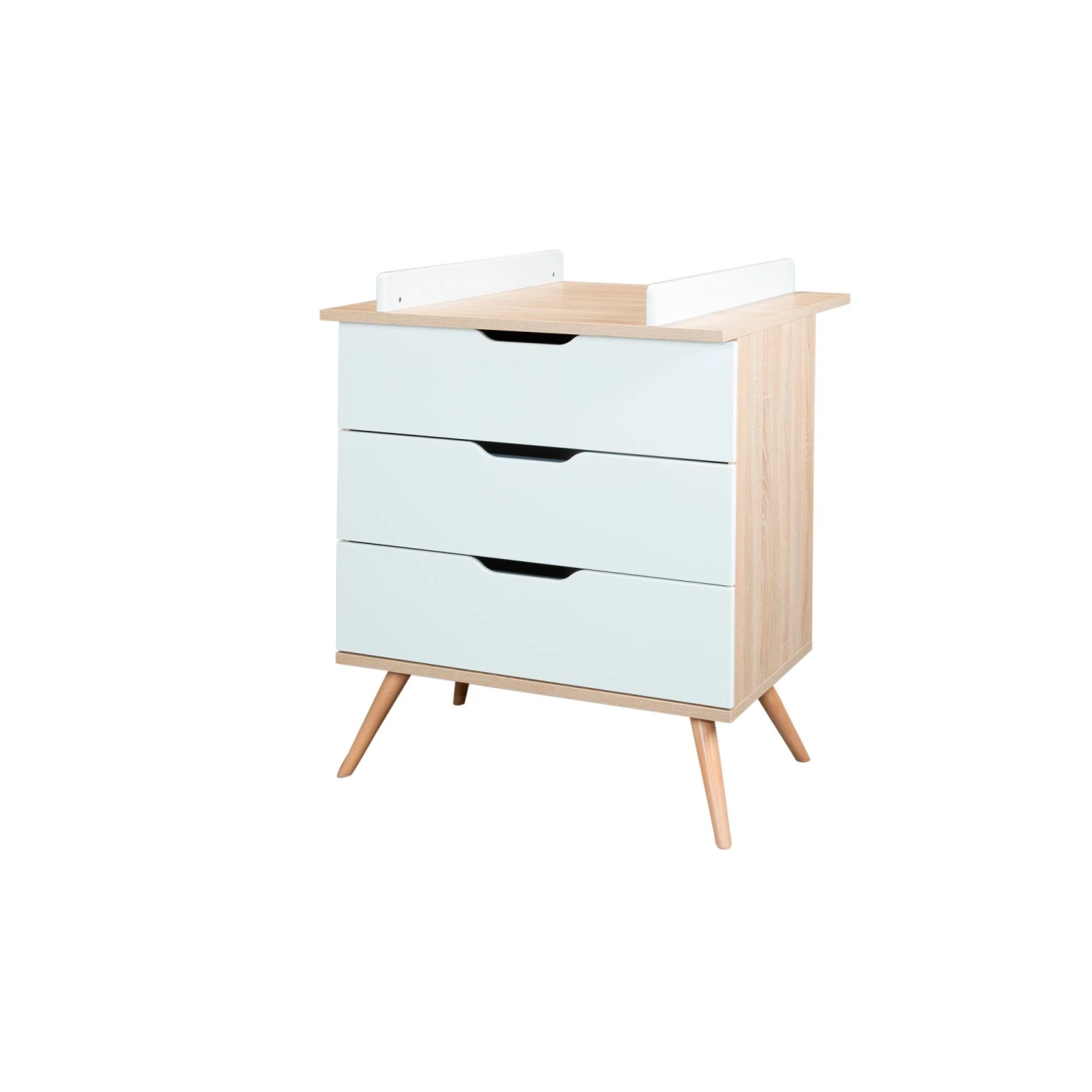 Sixties Commode 3 Tiroirs Blanc De Sauthon Baby's Sweet Home 2 Sixties Commode 3 Tiroirs Blanc De Sauthon Baby's Sweet Home – Image 2