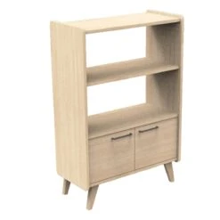 Arty Bibliothèque 2 Portes/1 Penderie Chêne Suave De Sauthon Baby's Sweet Home -Mini Moomes Soldes 01156300 3