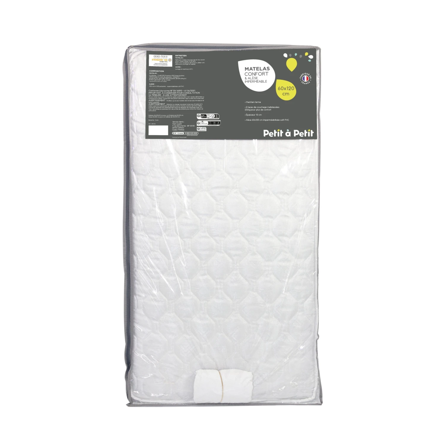 Matelas Confort + Alèse De Petit à Petit 1 Matelas Confort + Alèse De Petit à Petit