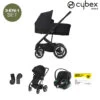 Trio Poussette Talos S + Aton B2 + Adaptateurs Deep Black De CYBEX