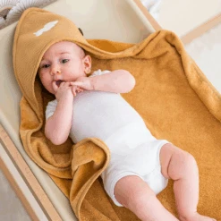 Charlie Cape De Bain Et Gant Caramel De Nattou -Mini Moomes Soldes 01168489 3