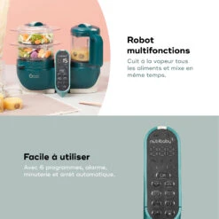 Nutribaby(+) Robot Multifonctions Bébé 6 En 1 Opal Green De Babymoov -Mini Moomes Soldes 01170551 4