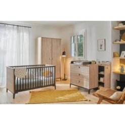 Marcel Commode 3 Tiroirs Chêne Blond/Noir De Galipette -Mini Moomes Soldes 01170603 3