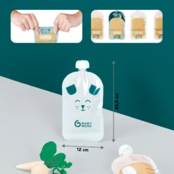 Lot De 20 Gourdes Réutilisables Isy Pouches 150 Ml De Babymoov -Mini Moomes Soldes 01172518 5