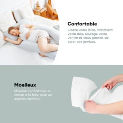 Coussin D'allaitement & De Grossesse Grand Format - B.Love XXL Mineral Gris De Babymoov 11 Coussin D'allaitement & De Grossesse Grand Format - B.Love XXL Mineral Gris De Babymoov -Mini Moomes Soldes 01172532 4