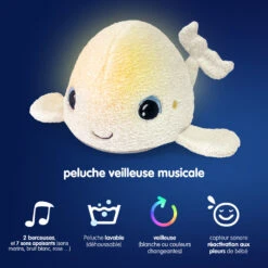 Peluche Veilleuse Béluga De Pabobo -Mini Moomes Soldes 01173295 7