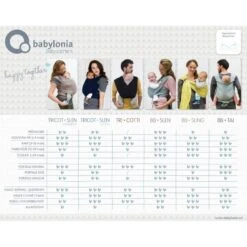 Écharpe De Portage Extensible Tricot-Slen Bambou Bio Water Mint De Babylonia -Mini Moomes Soldes 0667096 1 1