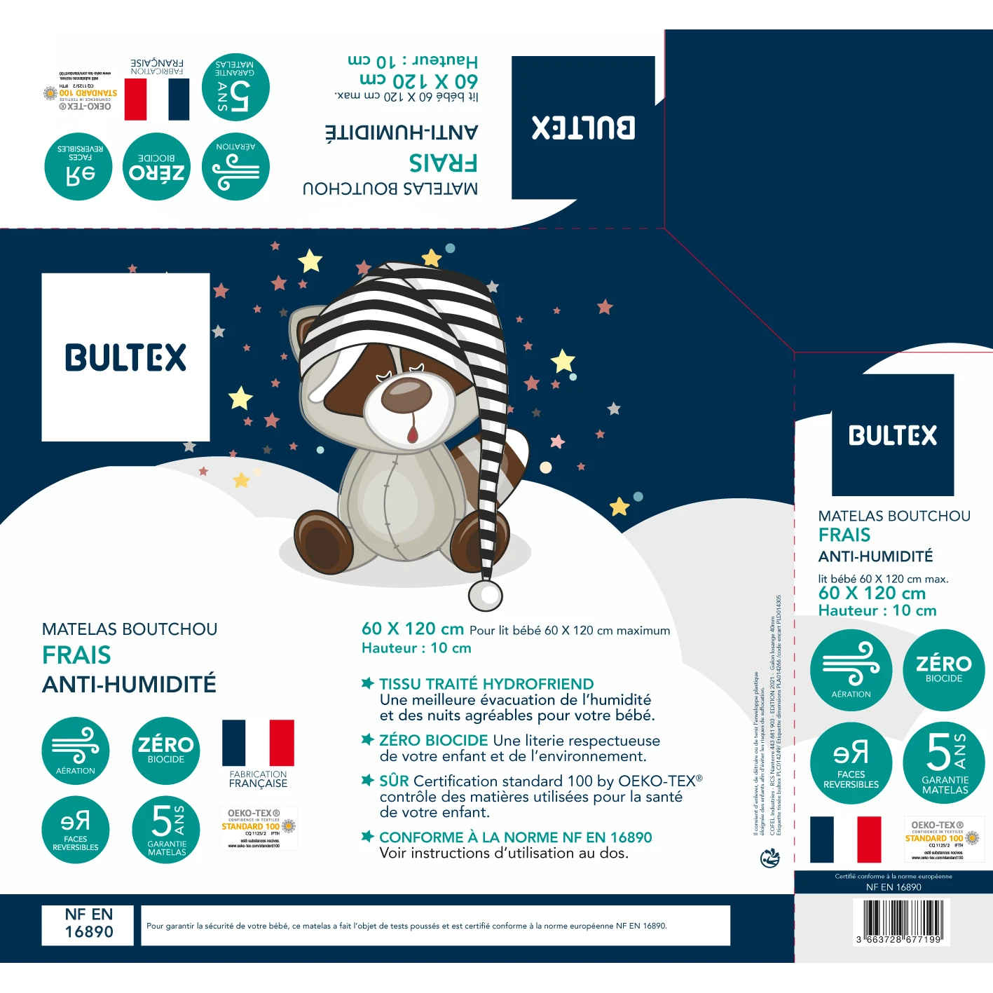 Matelas Boutchou Frais Anti-humidité De BULTEX 2 Matelas Boutchou Frais Anti-humidité De BULTEX – Image 2