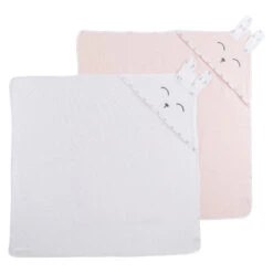Cape De Bain Lapin Câlin Rose Primrose De P'tit Bisou -Mini Moomes Soldes 10525187 1