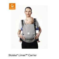 Porte-bébé Limas™ Flex Ardoise Florale De Stokke® -Mini Moomes Soldes 10526438 3