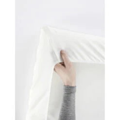 Drap Housse Bio Pour Lit De Voyage Light Blanc De BabyBjörn -Mini Moomes Soldes 23662593 2