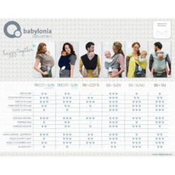 Écharpe De Portage Extensible Respirante Tricot-Slen Cool Silver Cloud De Babylonia -Mini Moomes Soldes 67126445 4