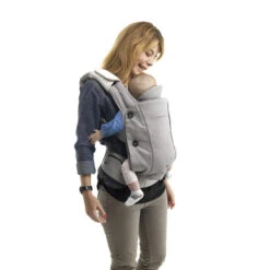 Porte-bébé Ergonomique Gris De Aubert Concept -Mini Moomes Soldes 82559501 4